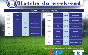 Matchs du samedi 23 octobre 2021