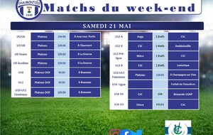 Matchs du samedi 21 mai 2022